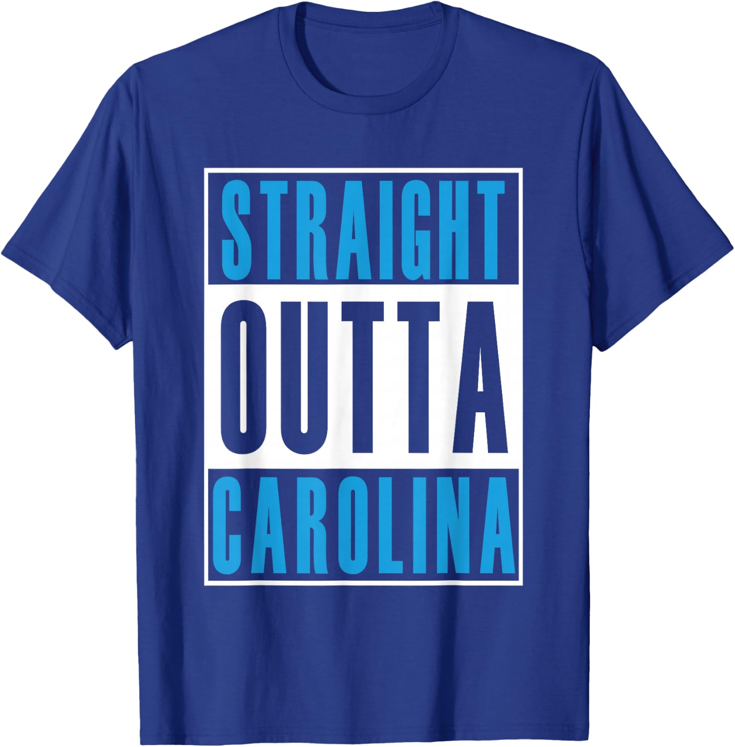 Straight Outta Carolina Men's T Shirt T-Shirt - T-Shirt | Royal