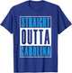 Straight Outta Carolina Men's T Shirt T-Shirt - T-Shirt | Royal