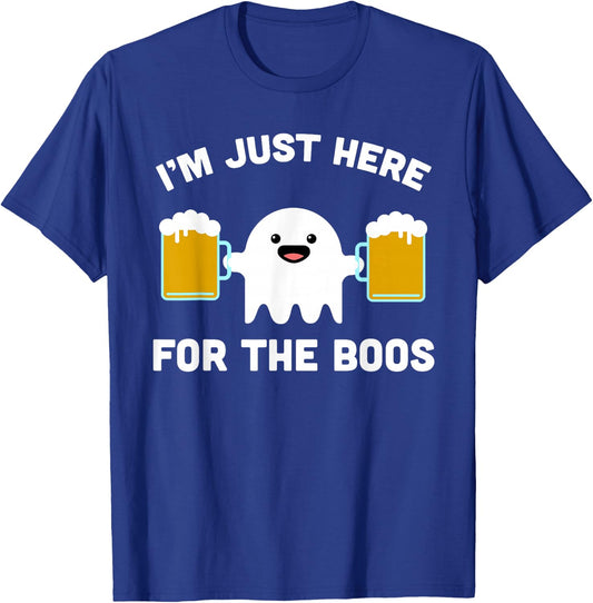I'm Just Here for the Boos Shirt, Halloween Bartender T-Shirt - T-Shirt | Royal