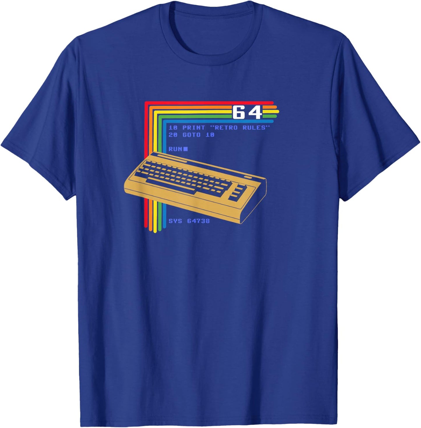 Retro Computer C64 T-Shirt - T-Shirt | Royal