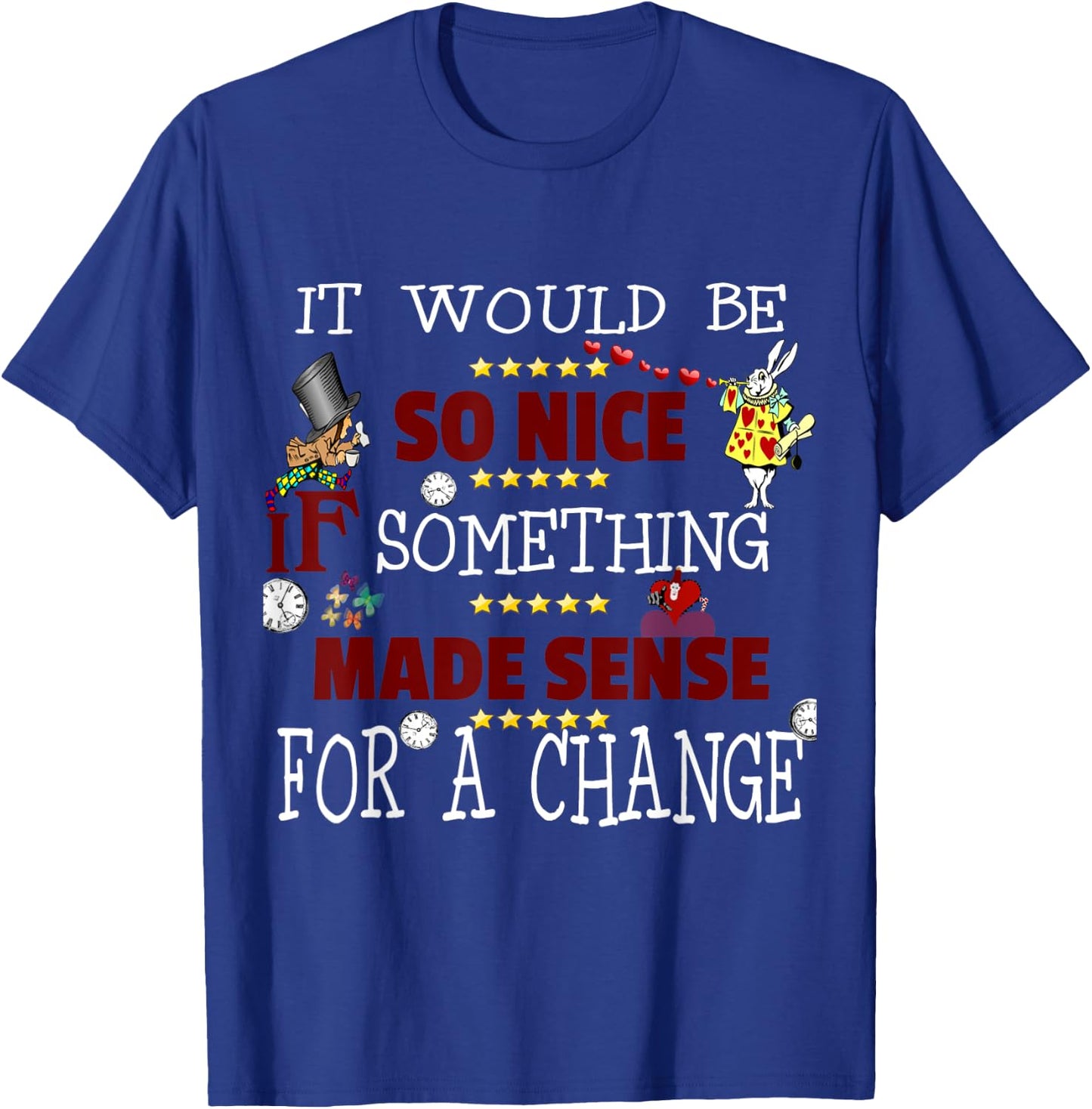 Alice in Wonderland Madhhater Shirt White Rabbit T T-Shirt - T-Shirt | Royal