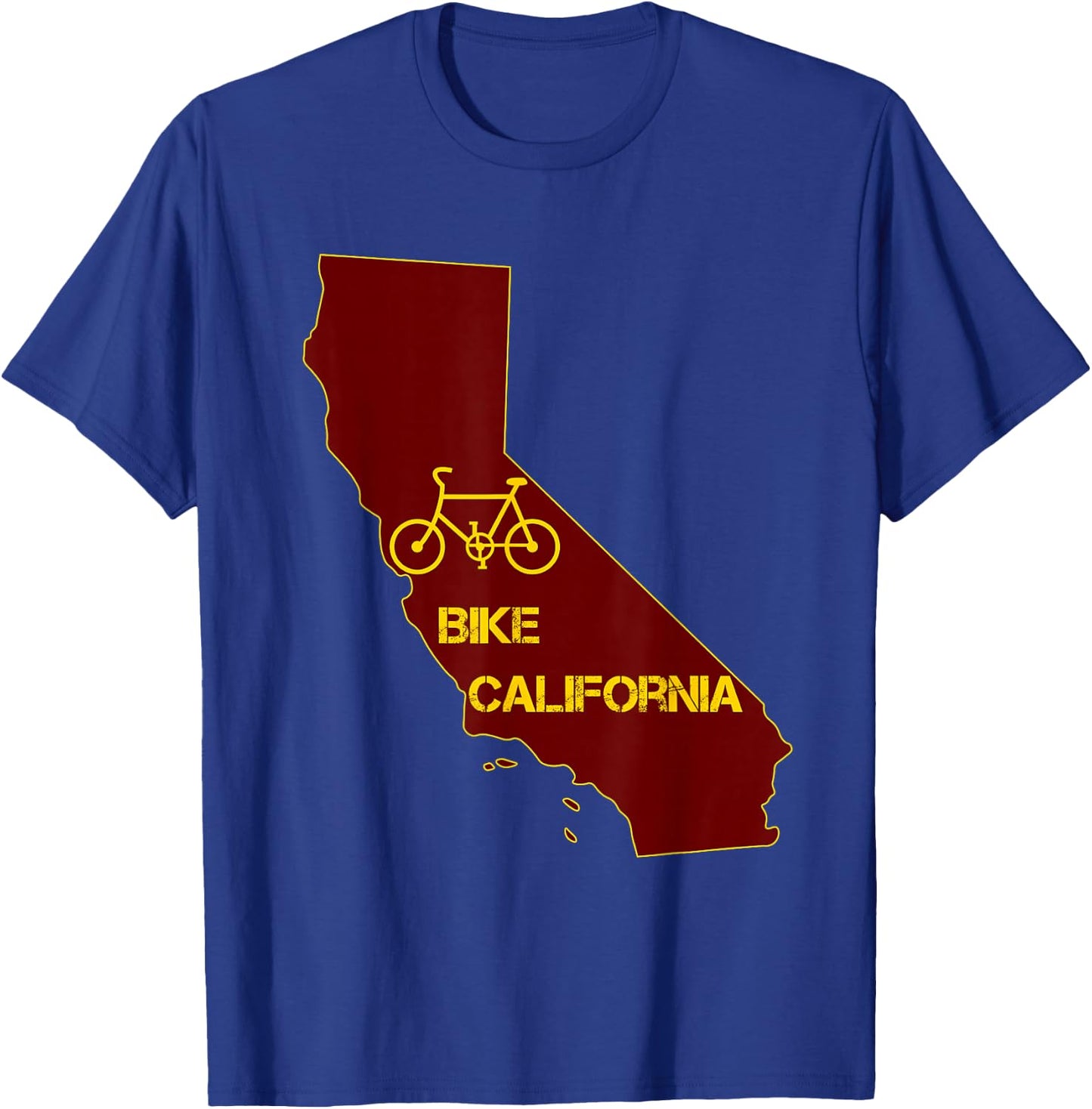 Bike California Shirt (Red Background) T-Shirt - T-Shirt | Royal