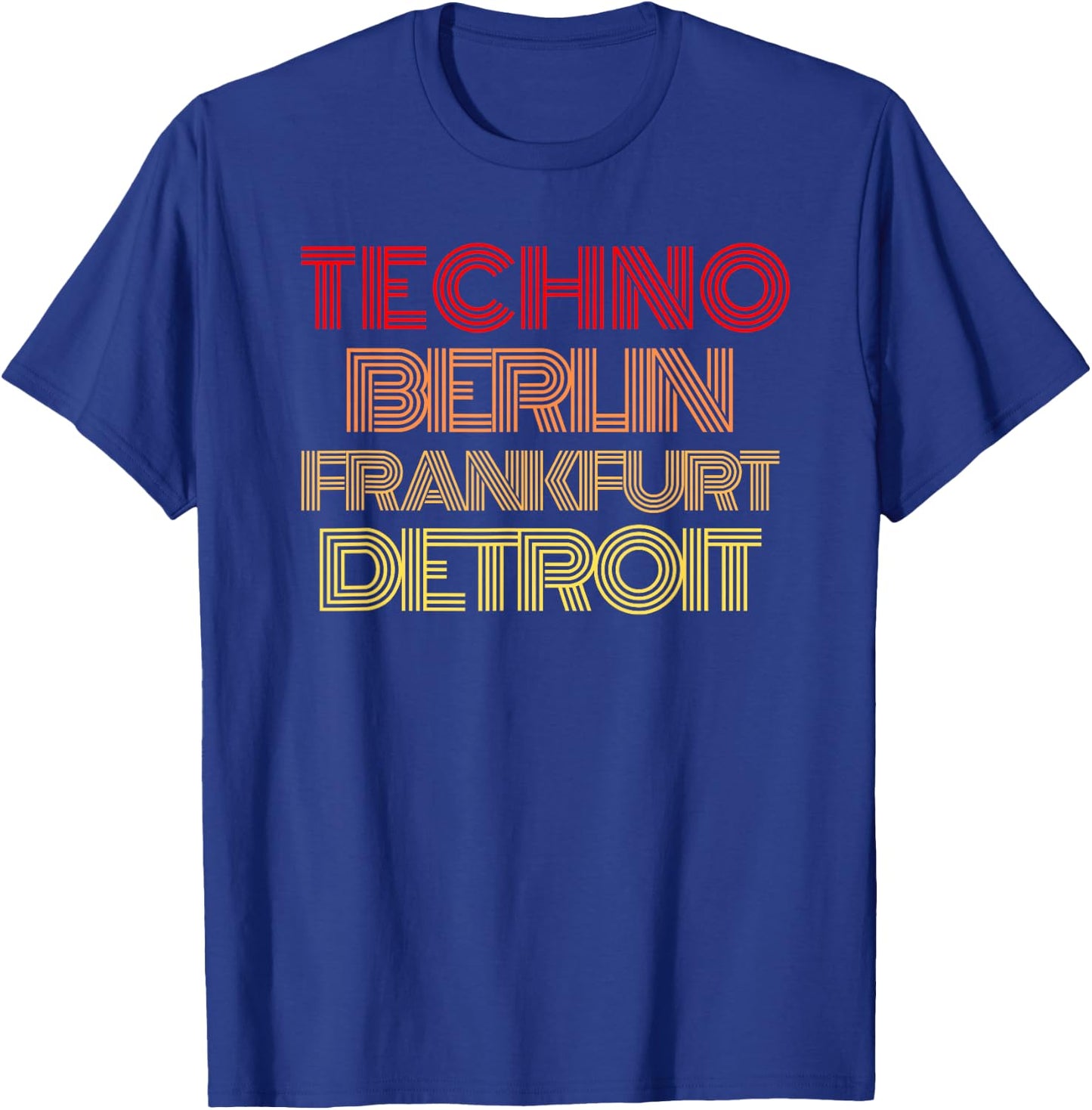 Synthesizer print Berlin Frankurt Detroit. Techno fan. T-Shirt - T-Shirt | Royal