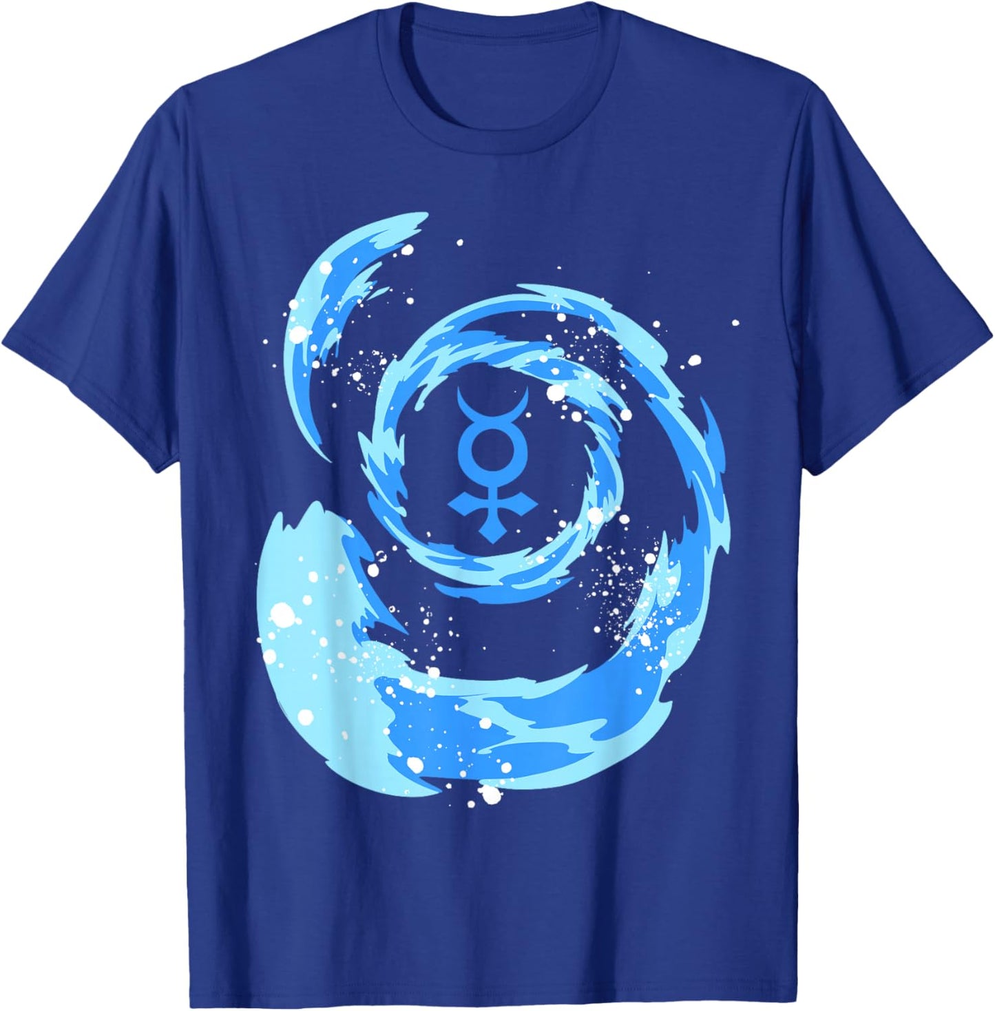 Sailor Anime Water Tsunami Mercury Star Symbol H2O Kawaii T-Shirt - T-Shirt | Royal