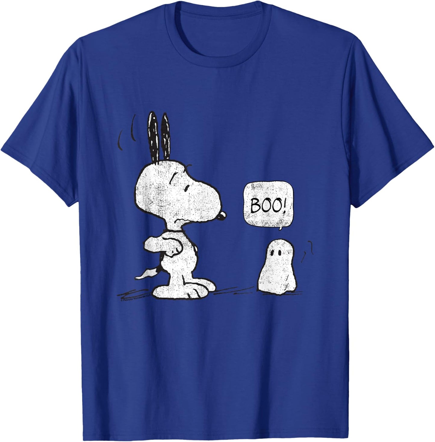 Peanuts Halloween Ghost Fright Snoopy T-Shirt - T-Shirt | Royal