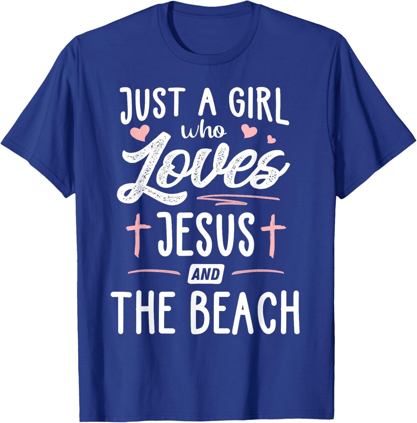 Just A Girl Who Loves Jesus And The Beach Gift Women T-Shirt - T-Shirt | Royal
