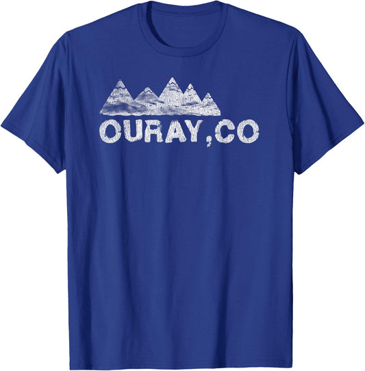 Cool Retro Grunge Ouray CO T-Shirt - T-Shirt | Royal