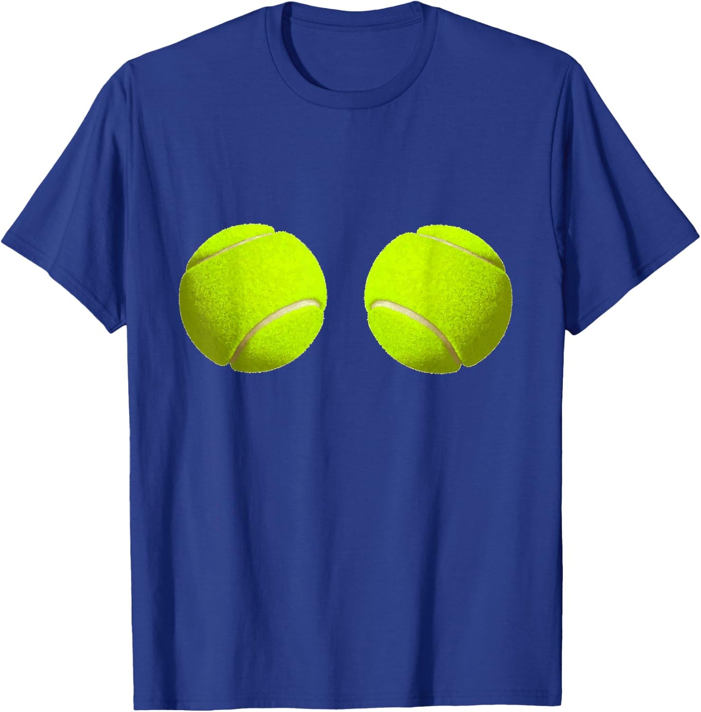 Tennis Ball Boobs Funny Sport Lovers Hilarious T-Shirt - T-Shirt | Royal