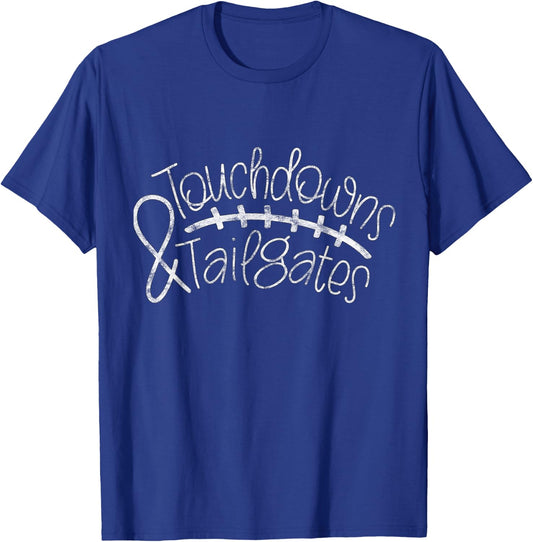 Pretty Cute Touchdowns and Tailgates Gift T-Shirt - T-Shirt | Royal