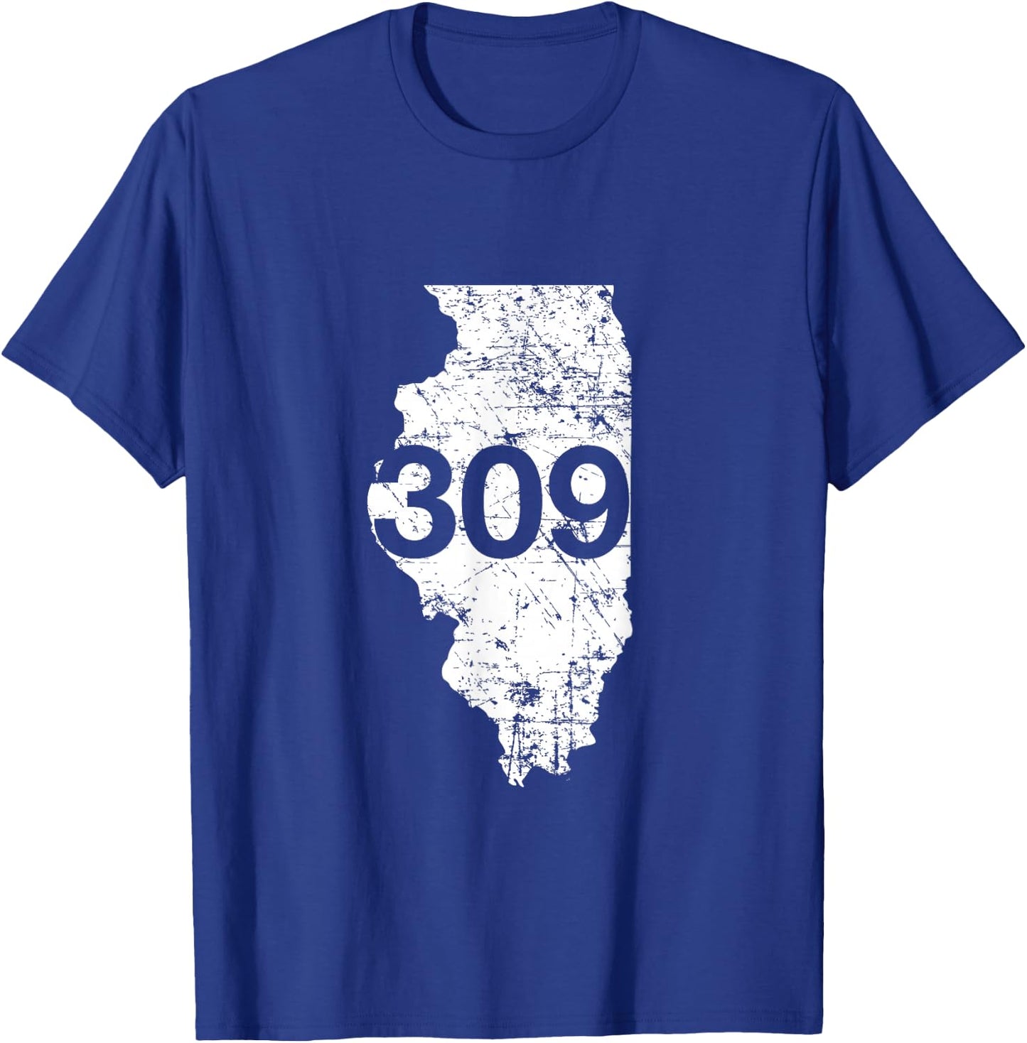 Peoria Pekin Area Code 309 Shirt, Illinois Souvenir Gift T-Shirt - T-Shirt | Royal