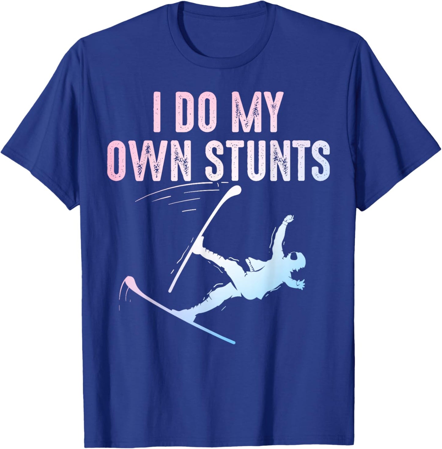 Unique Skiing Art Women Kids Skier Mountain Skiing T-Shirt - T-Shirt | Royal