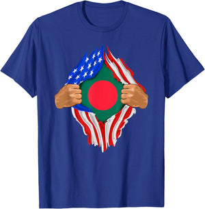 Bangladeshi Blood Inside Me | Bangladesh Flag Gift T-Shirt - T-Shirt | Royal