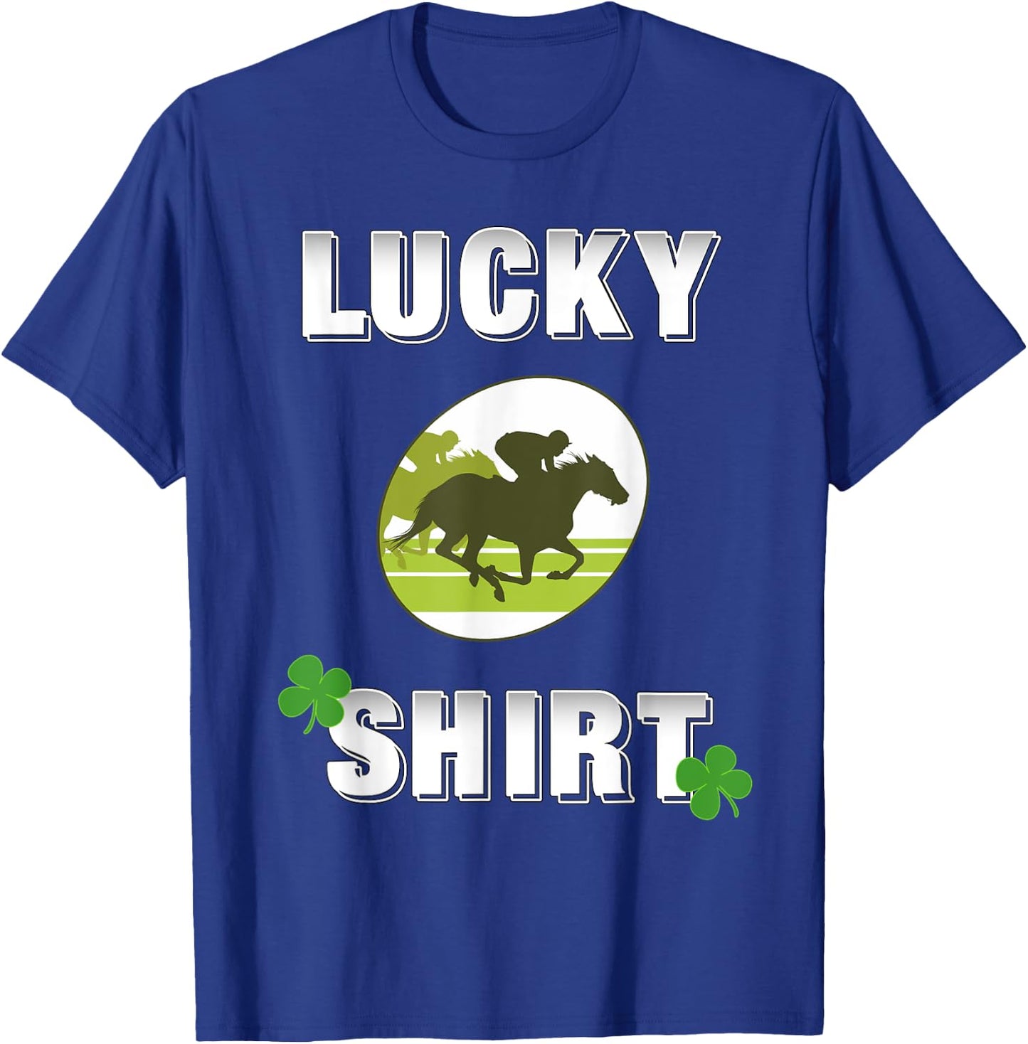 Lucky Horse Race, Equestrian Darks T-Shirt - T-Shirt | Royal