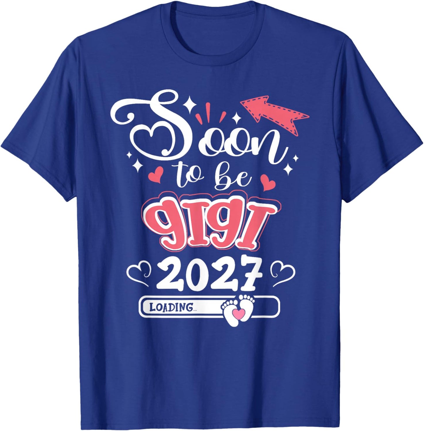 Promoted to Mom est. 2027 Soon to be Gigi T-Shirt - T-Shirt | Royal