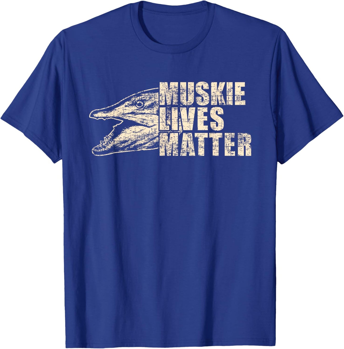 MUSKIE LIVES MATTER | Funny Muskie Fish Lovers Gift Shirt T-Shirt - T-Shirt | Royal