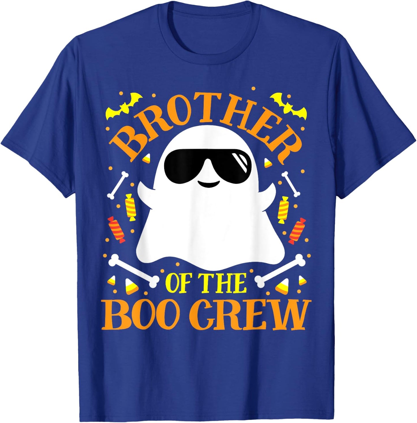 Brother Boo Crew Ghost Matching Family Set Boys Halloween T-Shirt - T-Shirt | Royal
