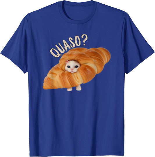 Funny Croissant Quaso Meme Cat Cake Pet Lover Men Women T-Shirt - T-Shirt | Royal