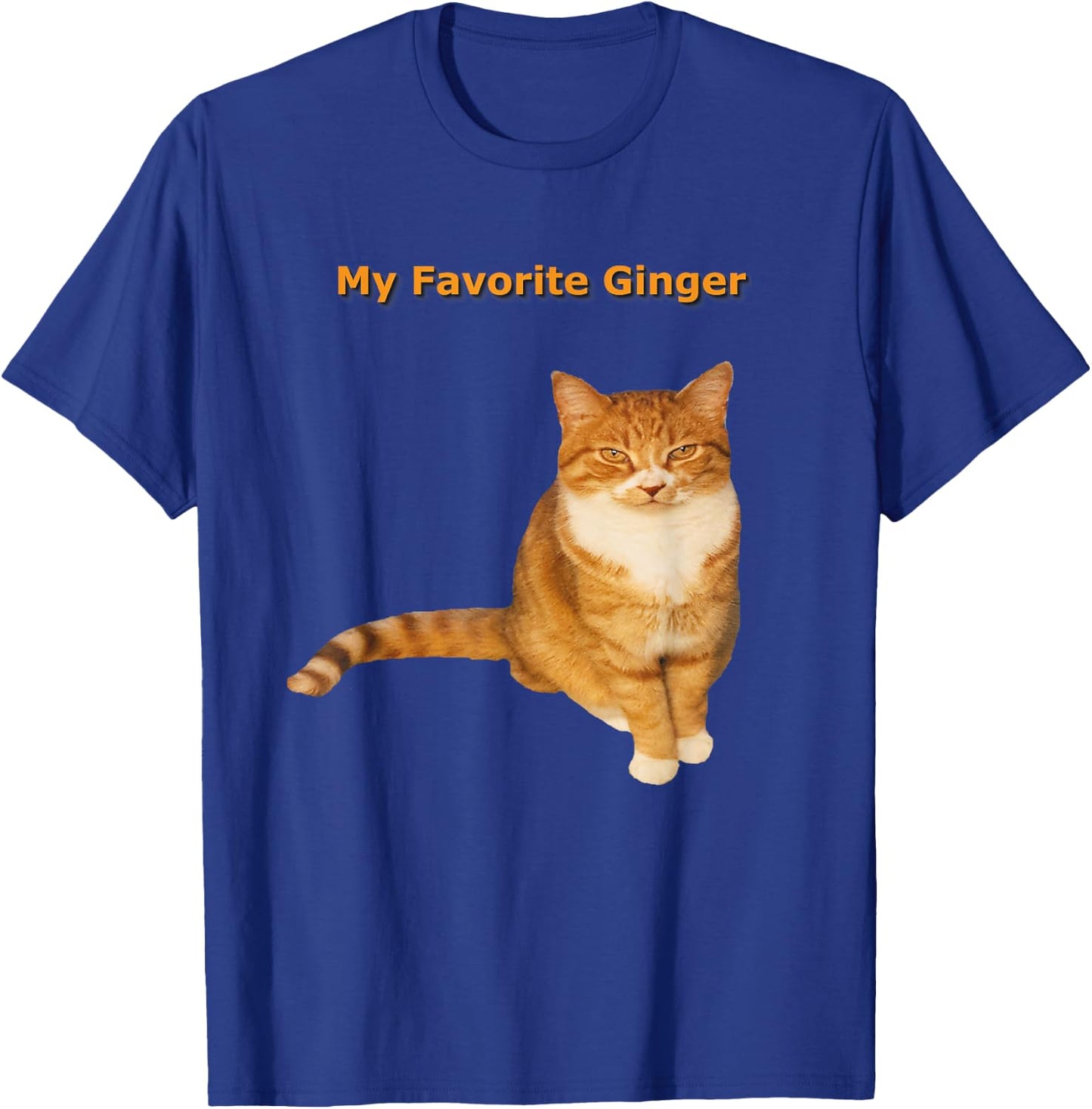My Favorite Ginger Orange Tabby Kitty Cat Women Girls Kids T-Shirt - T-Shirt | Royal