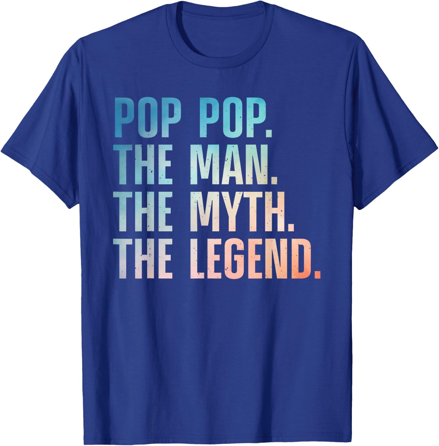 Pop Pop Art For Grandpa Grandfather From Grandkids Pop Pop T-Shirt - T-Shirt | Royal