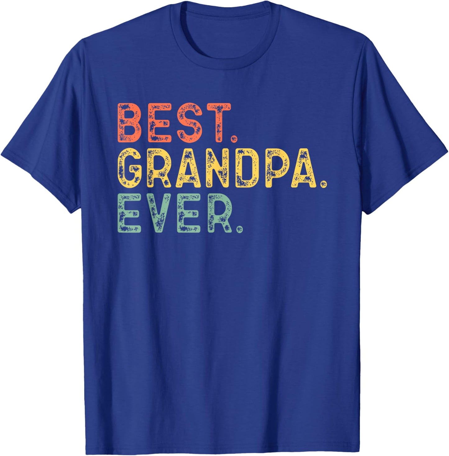 Best Grandpa Ever Funny Vintage Retro T-Shirt - T-Shirt | Royal