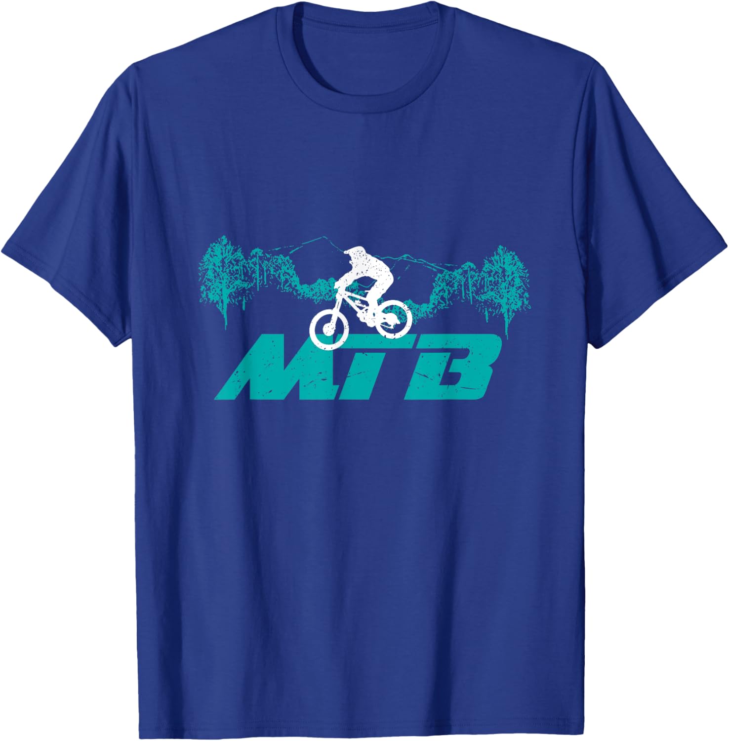 Mountain Bike - MTB Downhill Biking Biker Gift T-Shirt - T-Shirt | Royal