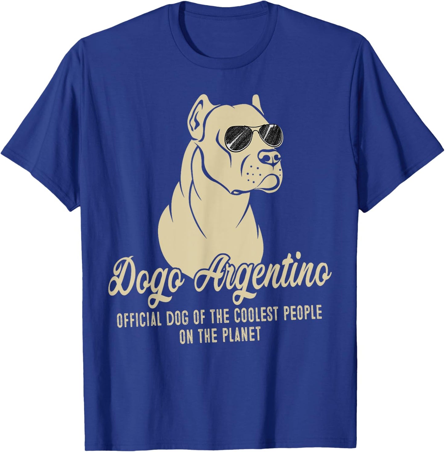 Retro Vintage Dogo Argentino Dog Official Dog On The Planet Men Women Girls Kids T-Shirt - T-Shirt | Royal