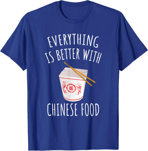 Funny Chinese Food Shirts - Black Chinese Food Christmas - Women's Medium T-Shirt - T-Shirt | Royal