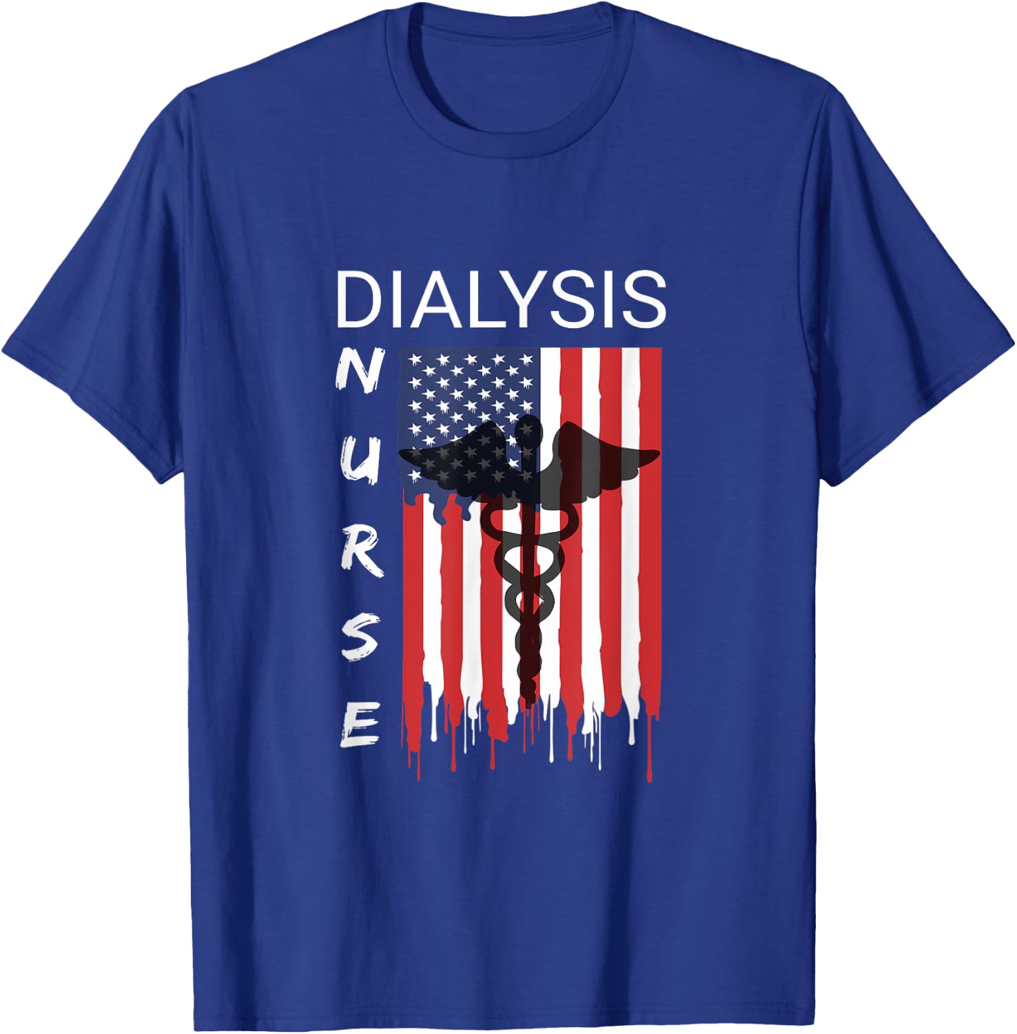 Dialysis Nursing US Flag Patriotic Nephrology Nurse Shirt Kids Men T-Shirt - T-Shirt | Royal