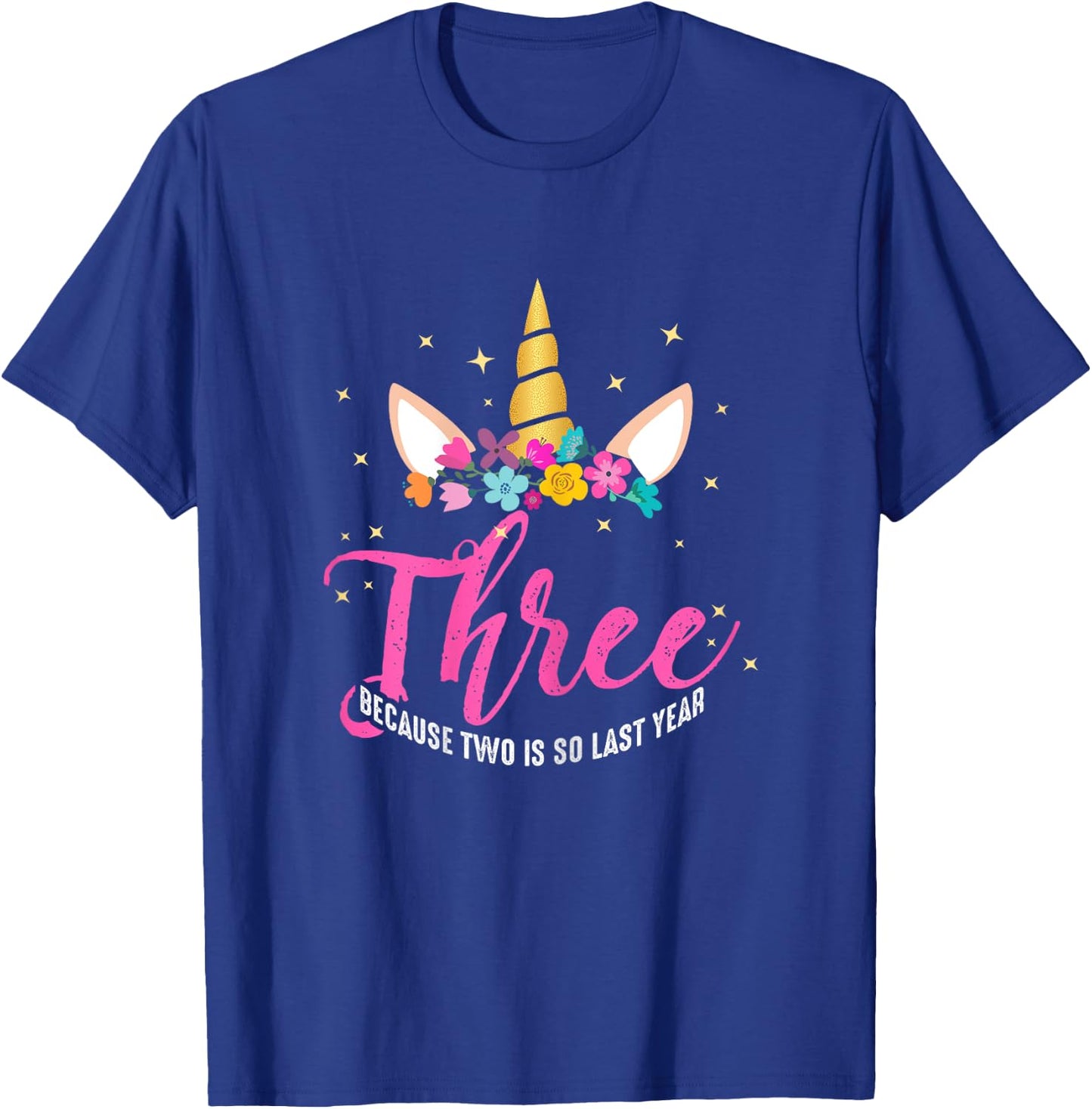 3 Years Old Birthday Girl Gifts Unicorn 3rd Birthday T-Shirt - T-Shirt | Royal