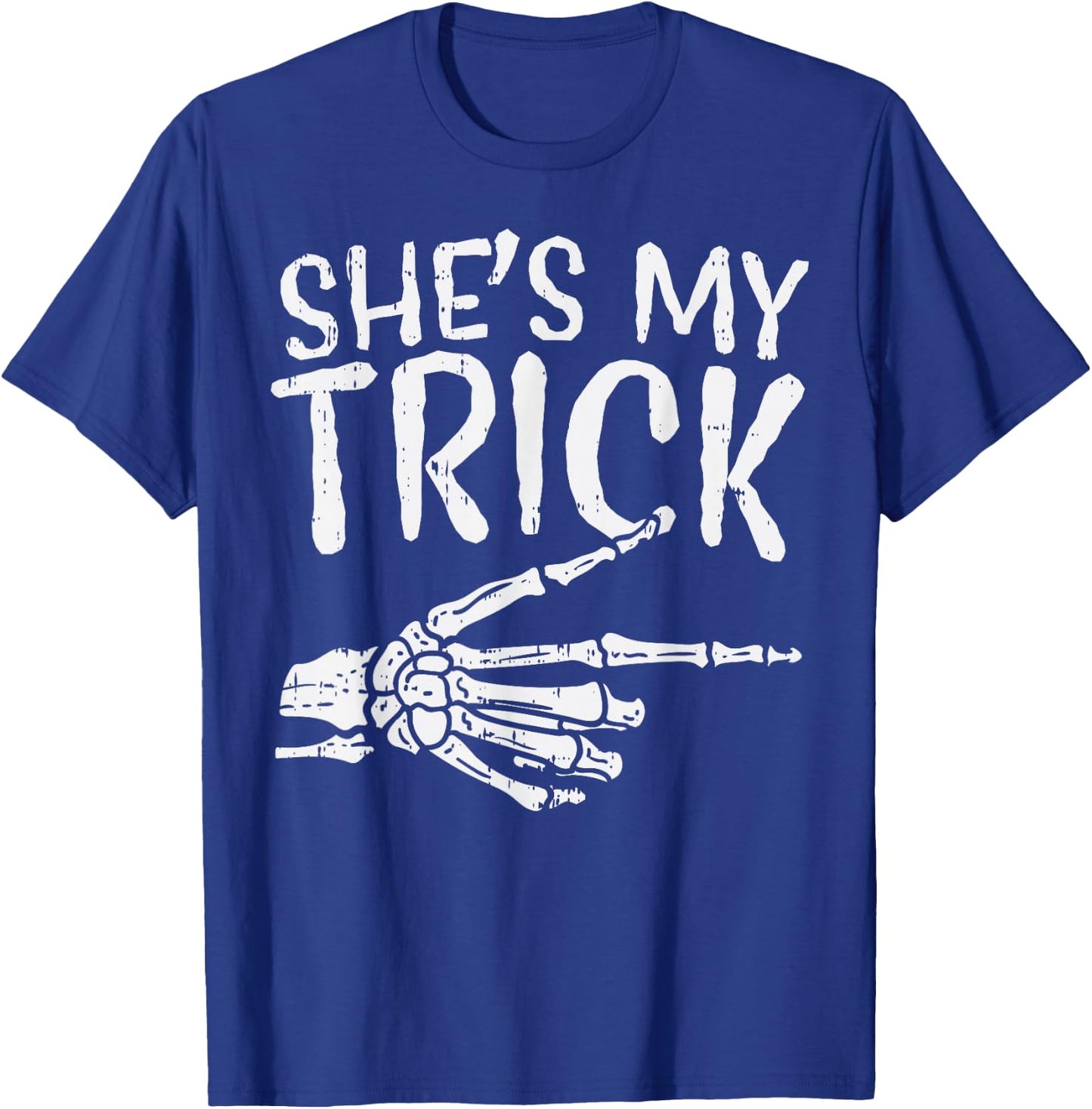 Shes My Trick Matching Couple Halloween Costume Boyfriend T-Shirt - T-Shirt | Royal