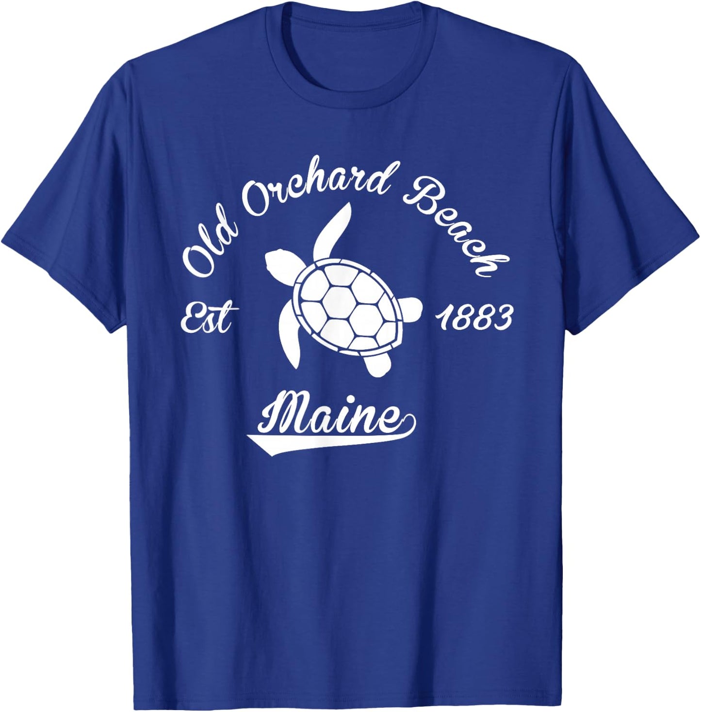 Nautical Old Orchard Beach Maine Sea Turtle T-Shirt - T-Shirt | Royal