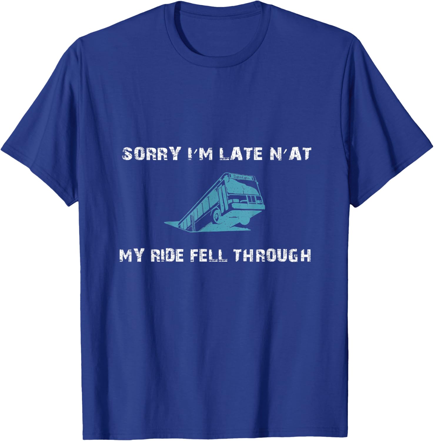 Pittsburgh Bus in Sinkhole Gift Women Funny Gift T-Shirt - T-Shirt | Royal