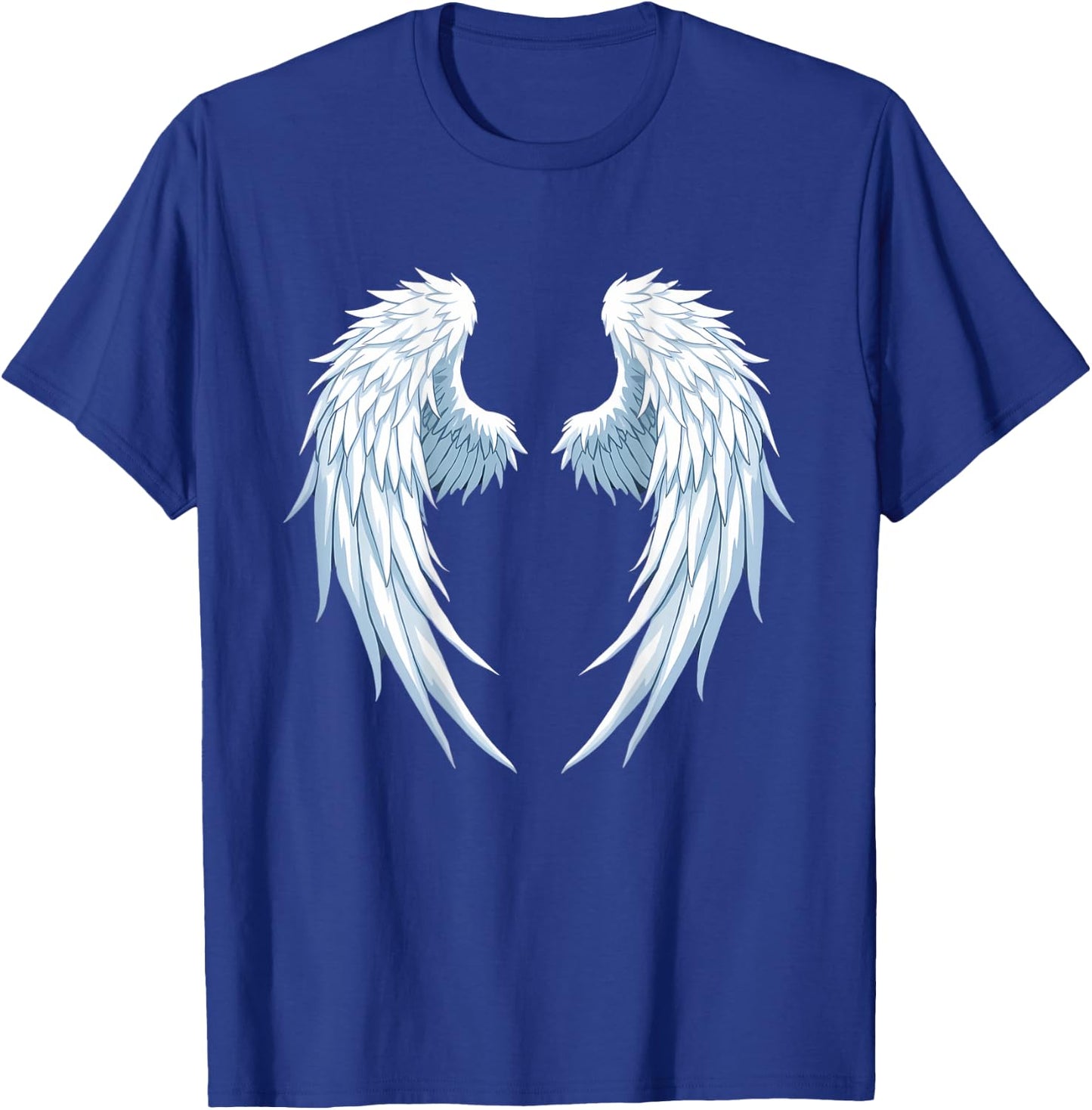 White Angel Wings Graphic On the Back T-Shirt - T-Shirt | Royal