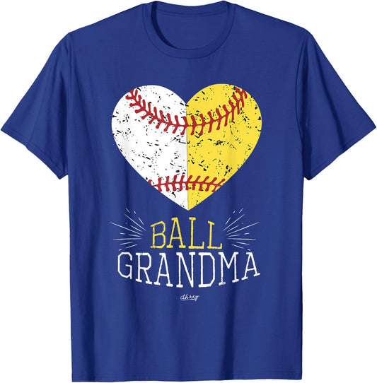 Cute Mom Funny Baseball T Shirt Ball Grandma Softball Gifts T-Shirt - T-Shirt | Royal