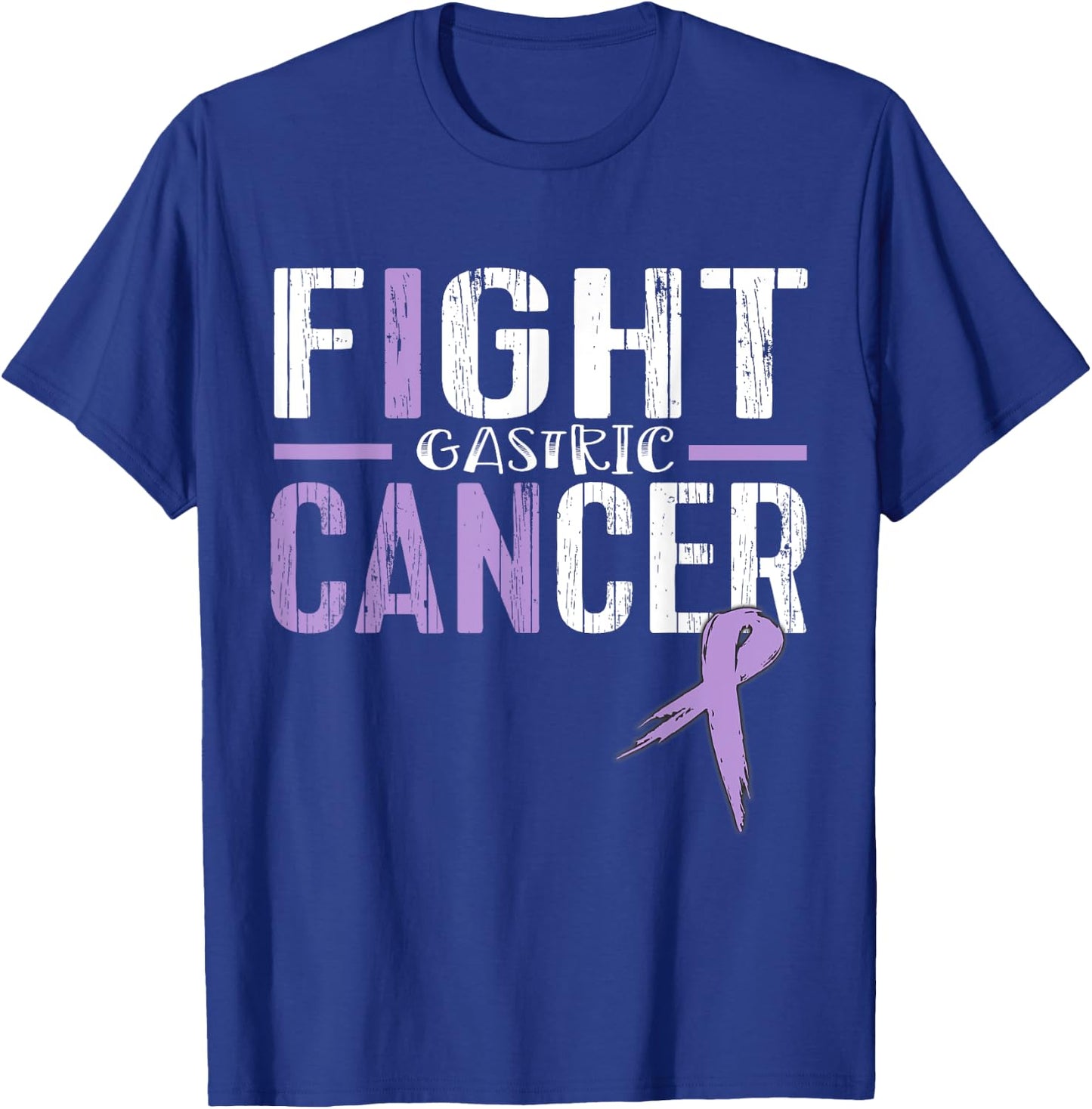 Gastric Cancer Awareness Ribbon Survivor Warrior T-Shirt - T-Shirt | Royal