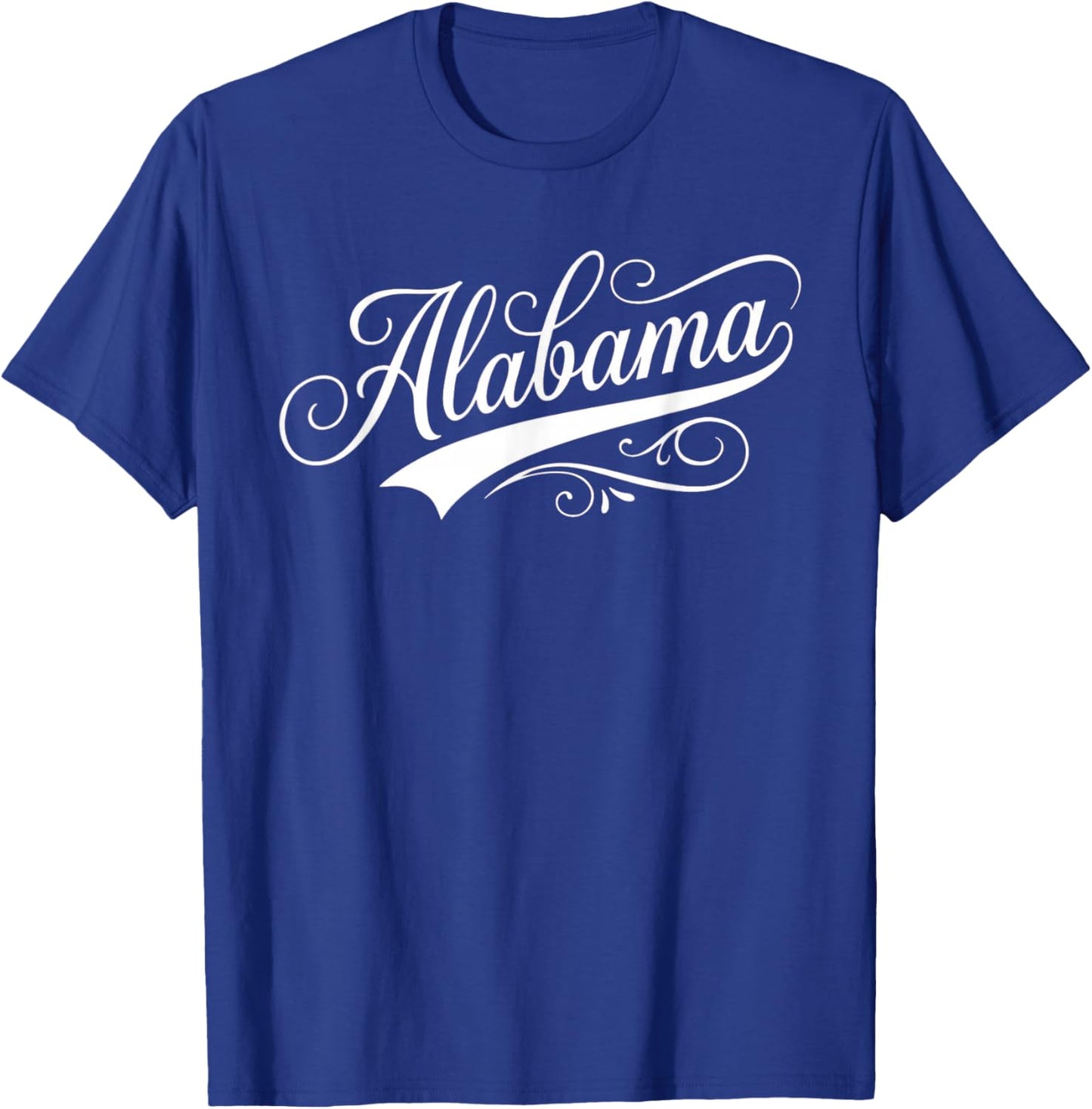 Vintage Alabama Script Swoosh Classic State Pride T-Shirt - T-Shirt | Royal