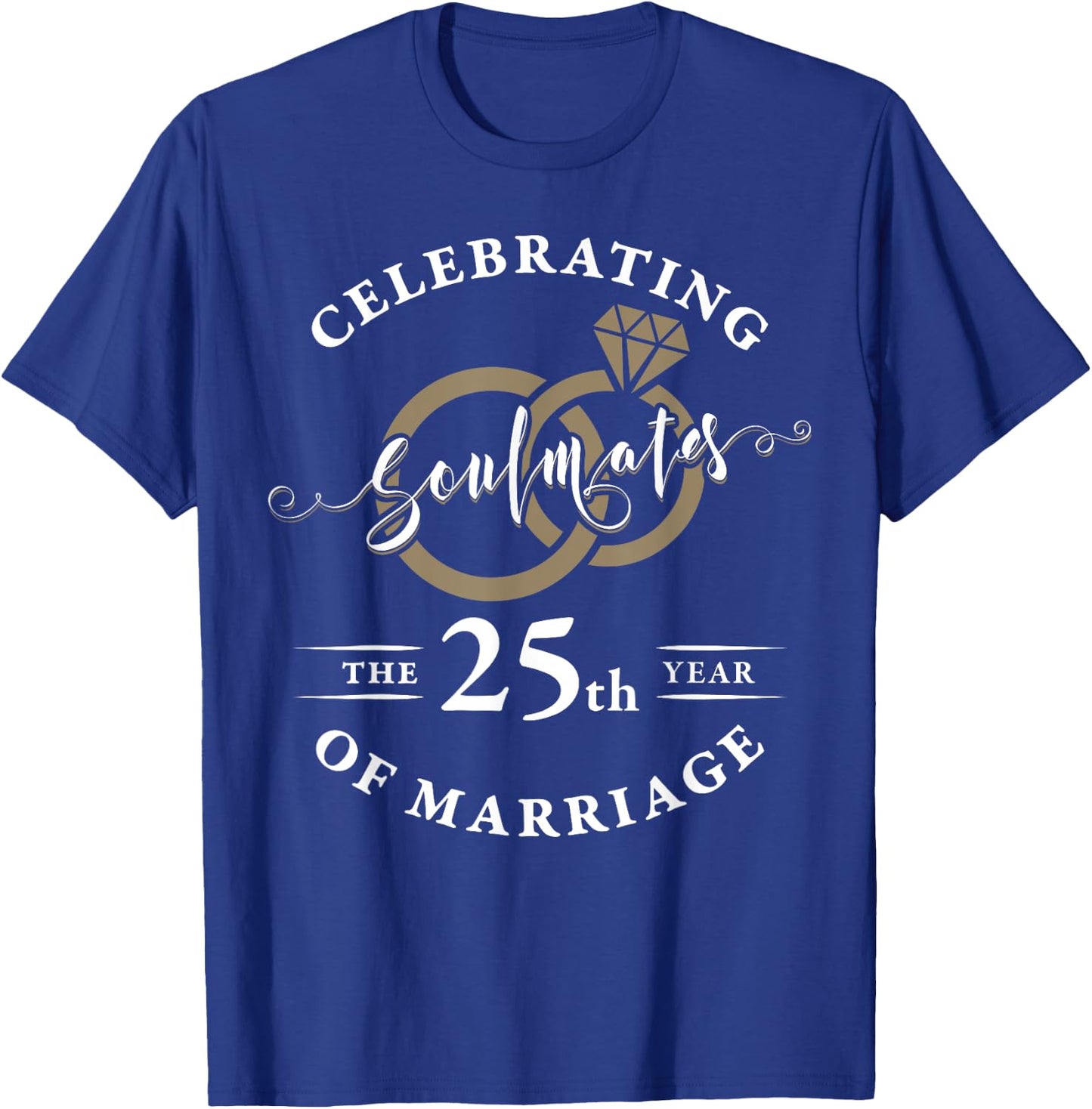 25th Wedding Anniversary Married Wife Husband Couple T-Shirt - T-Shirt | Royal