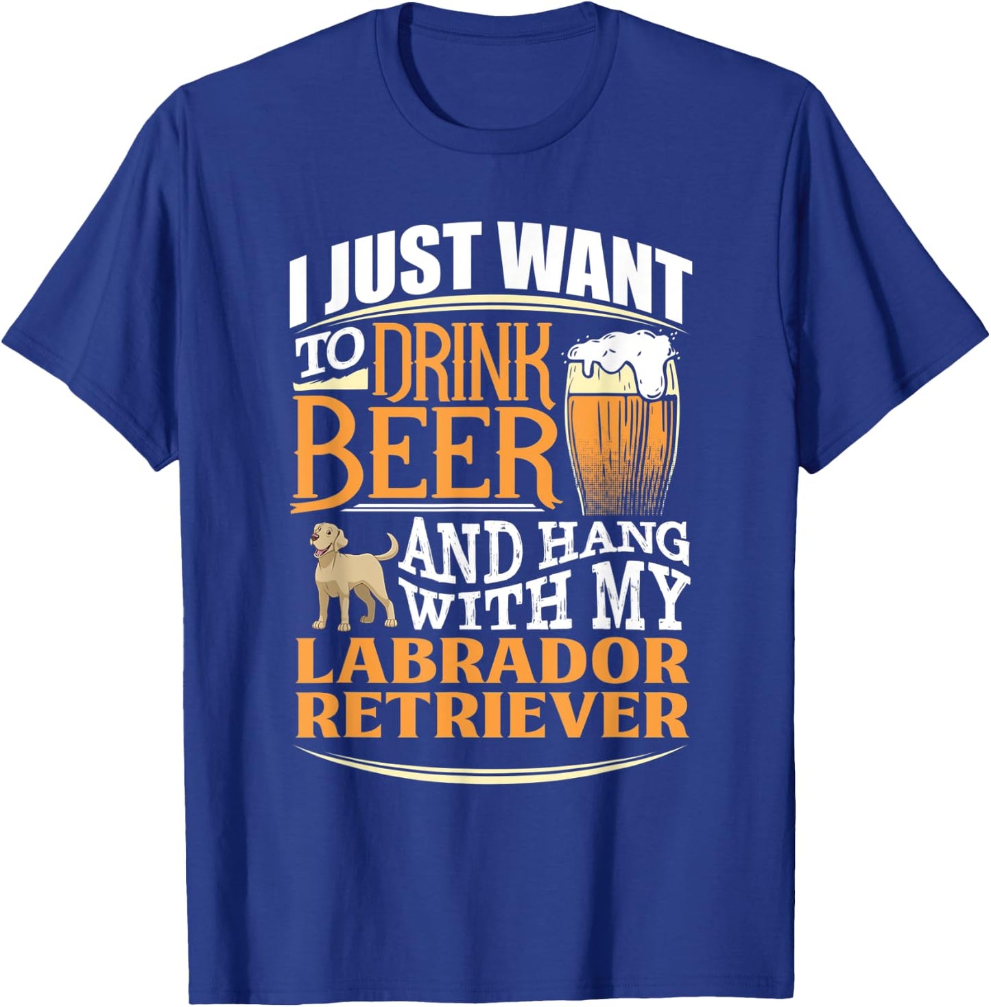 Labrador Retriever Beer T Shirt T-Shirt - T-Shirt | Royal