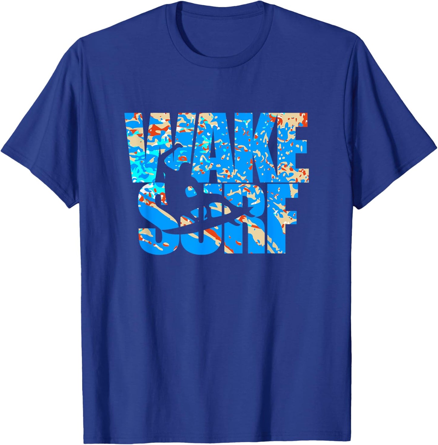 Wake Surf Wakesurfing T Shirt Boat Lake Board Surfboard T-Shirt - T-Shirt | Royal
