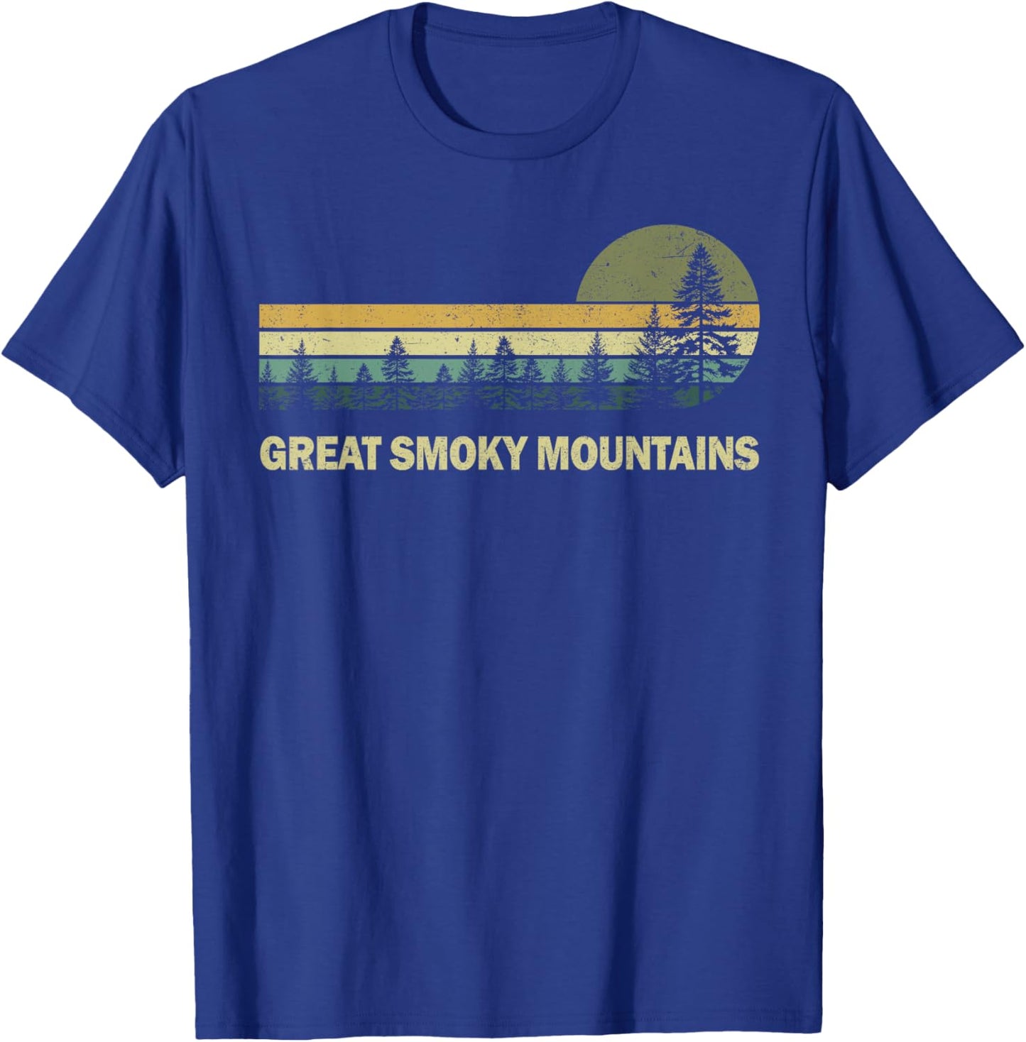 Vintage Great Smoky Mountain National Park Graphic Men Women T-Shirt - T-Shirt | Royal
