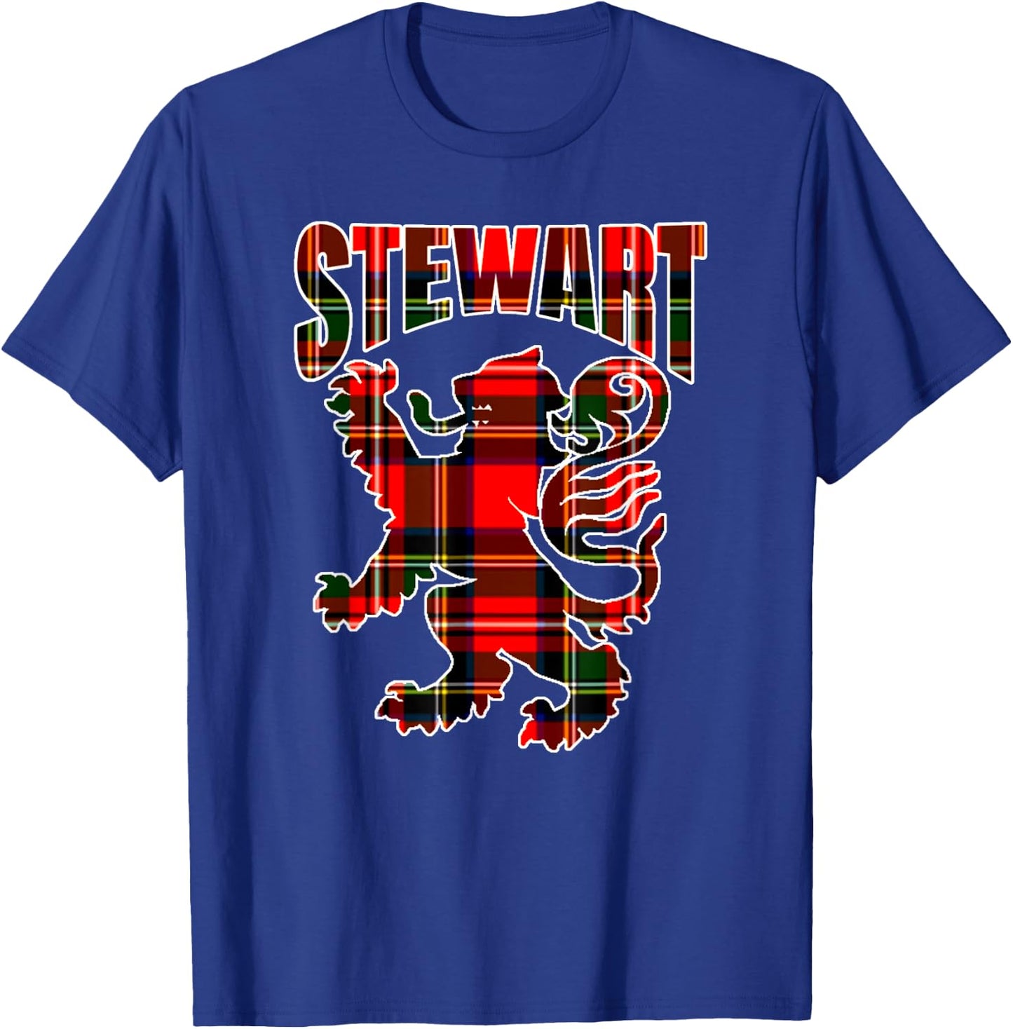 Stewart Clan Kilt Tartan Lion Namesake Scottish T-Shirt - T-Shirt | Royal