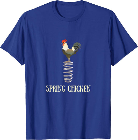 Funny Senior Citizen - Spring Chicken T-Shirt - T-Shirt | Royal