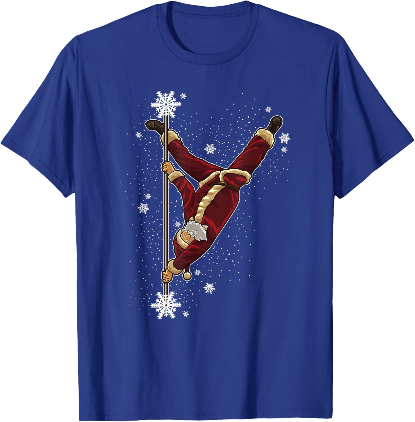 Pole Dance Santa Claus - Pole Fitness During Xmas Time T-Shirt - T-Shirt | Royal