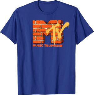 MTV Yellow and Orange Brick Graphic T-Shirt - T-Shirt | Royal