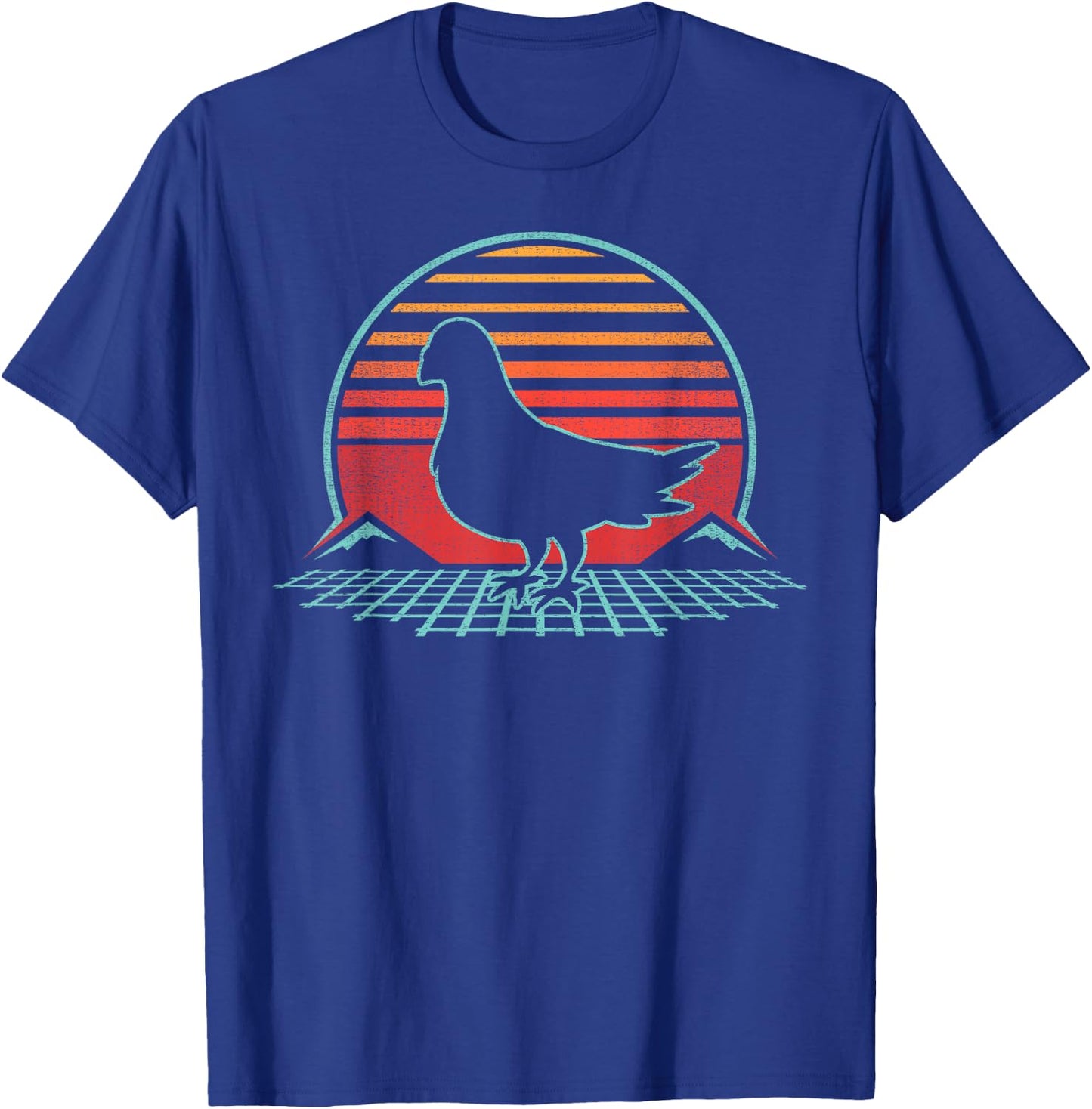 Pigeon Lover Bird Animal Retro Vintage 80s Style T-Shirt - T-Shirt | Royal