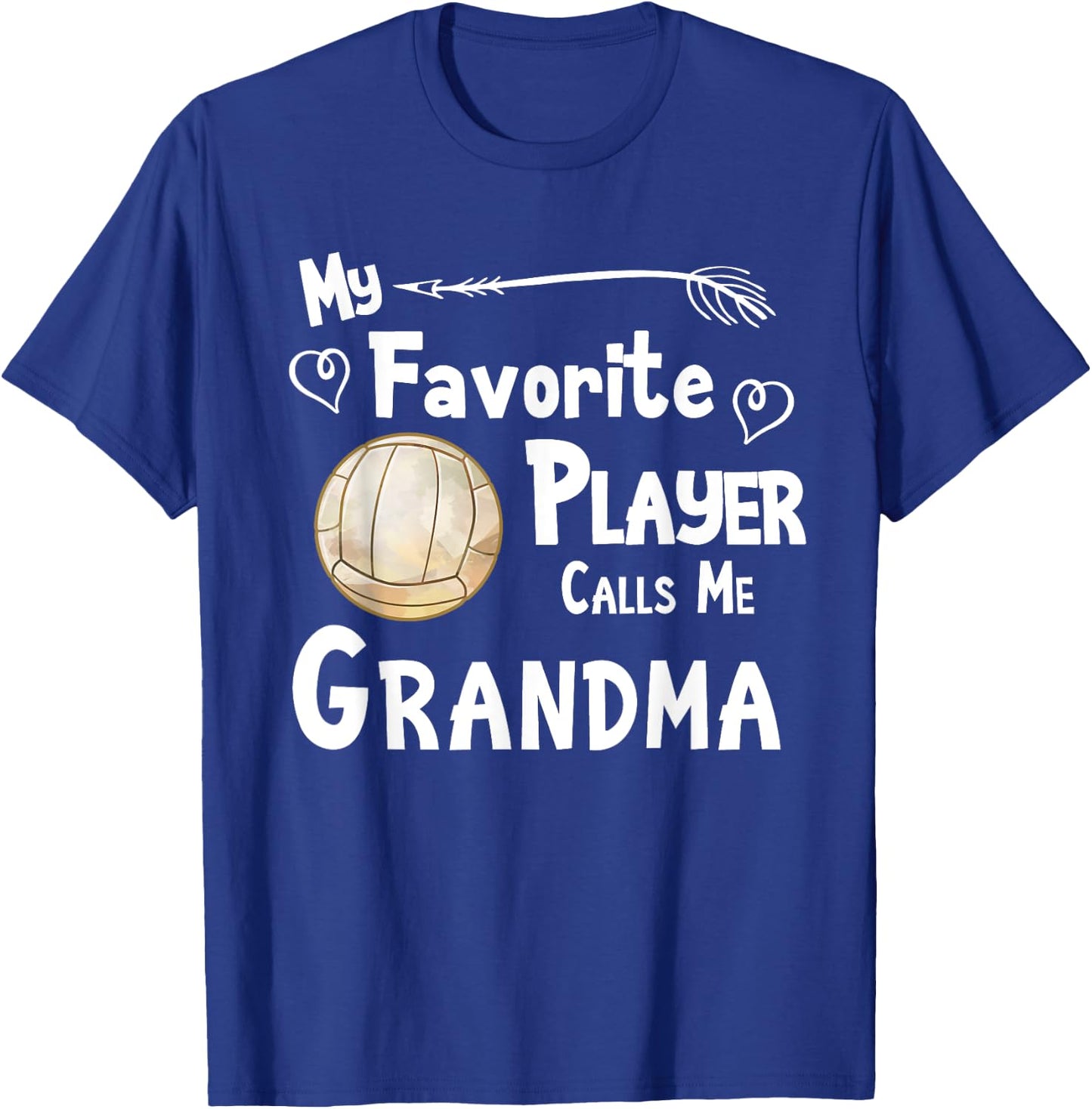 Grandma Volleyball Game Fan Sports Favorite Player T-Shirt - T-Shirt | Royal