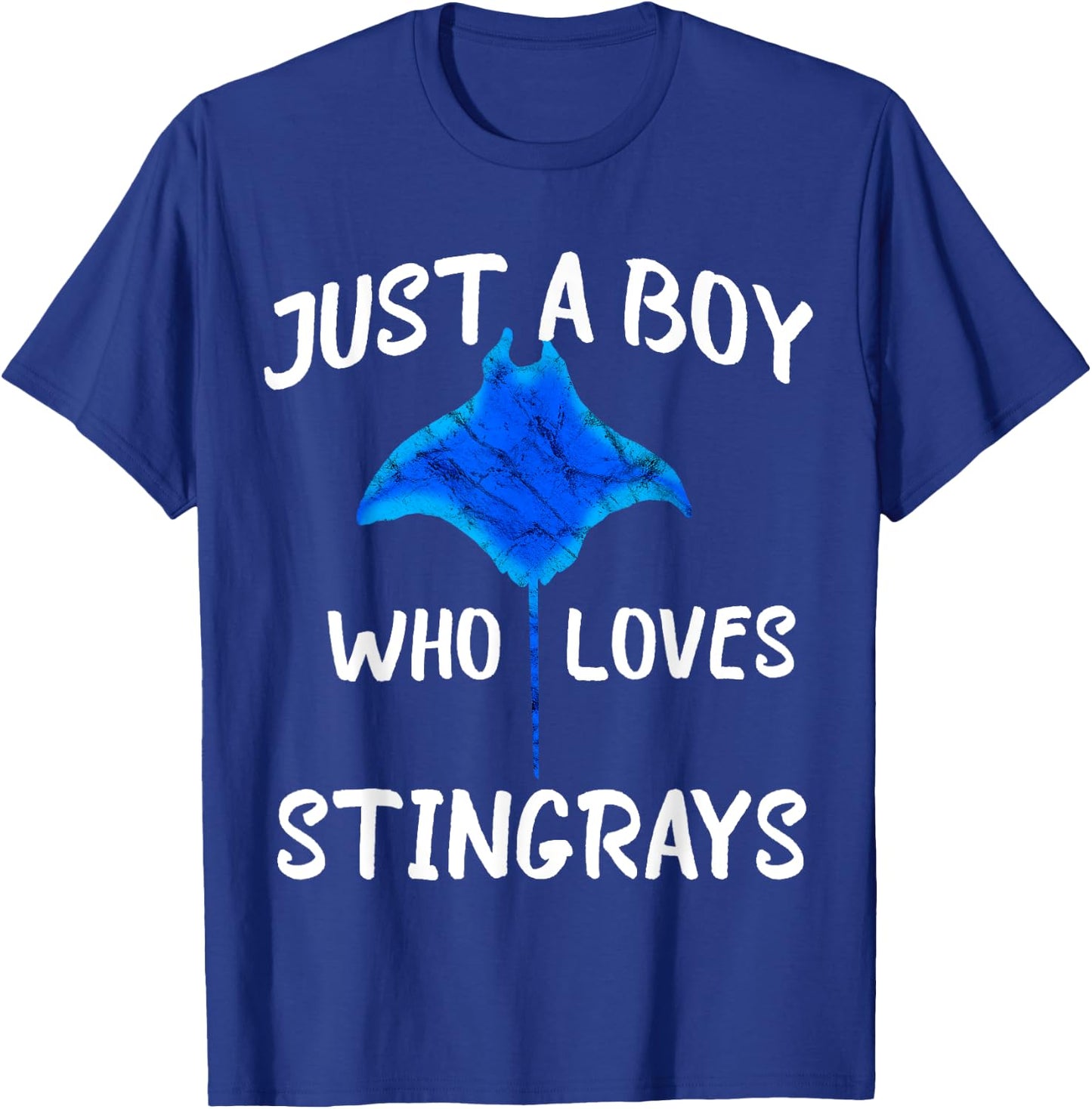 Just A Boy Who Loves Stingrays Manta Ray Water Animal T-Shirt - T-Shirt | Royal