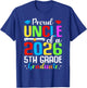 Proud Uncle Of A 2026 5th Grade Graduate Graduation Gifts T-Shirt - T-Shirt | Royal