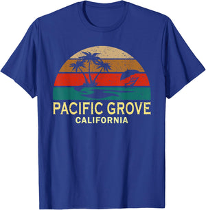 Vintage Retro Sunset Pacific Grove California CA T-Shirt - T-Shirt | Royal