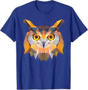 OWL HEAD Beautiful Snowy Owl Great Horned Owl Bird T-Shirt - T-Shirt | Royal